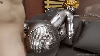 3d 애니메이션 발레리나와 함께하는 원자 심장 루프 Pov 경험